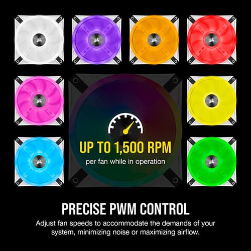 Corsair ICUE QL120 RGB White Cabinet Fan (Triple-Pack)